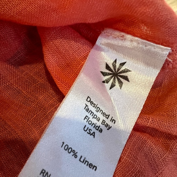 Karyn Seo‎ Women 100% Linen Blouse- Large - Picture 9 of 10